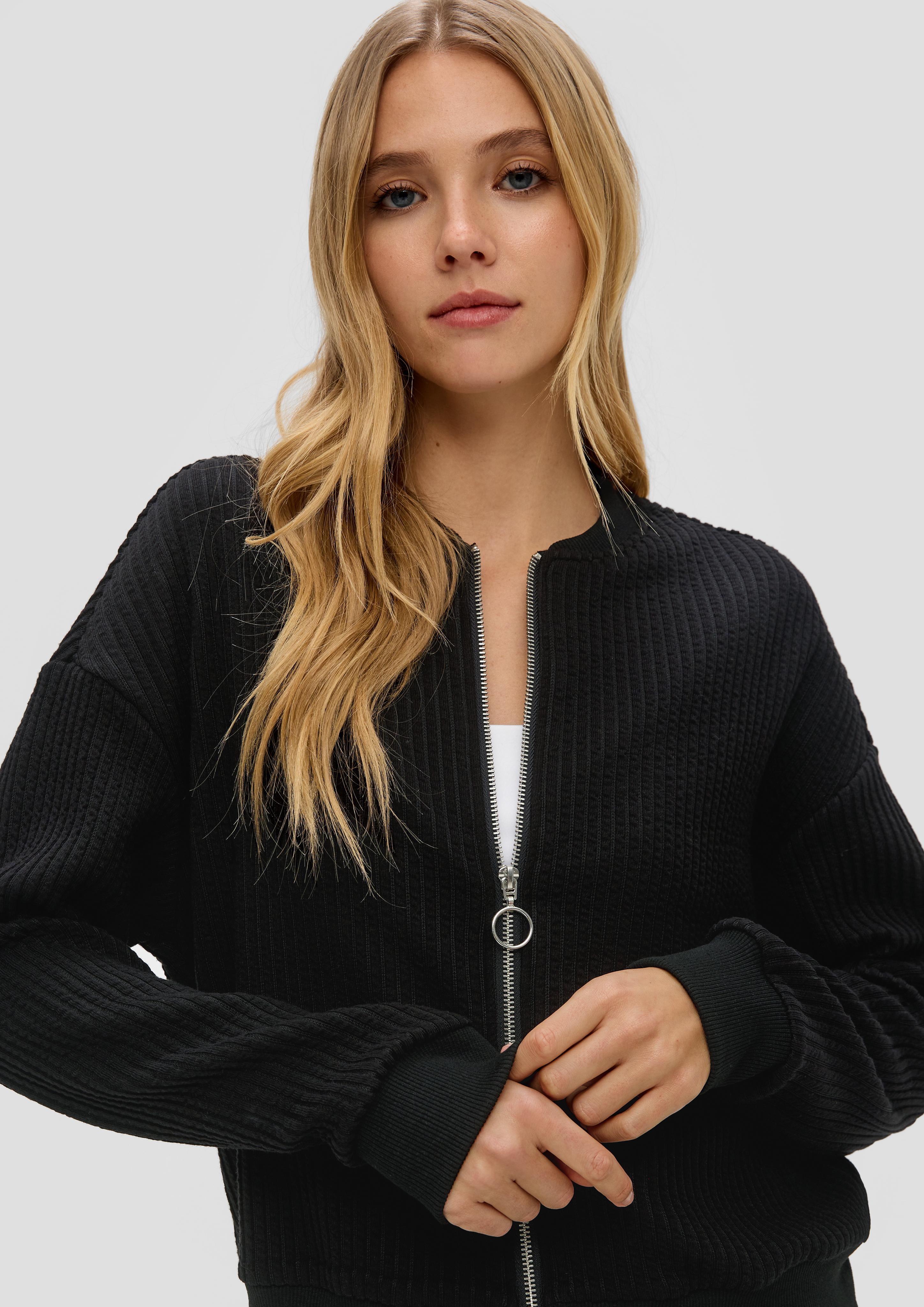 Blouson in gerippter Sweat-Qualität  2154128-9999