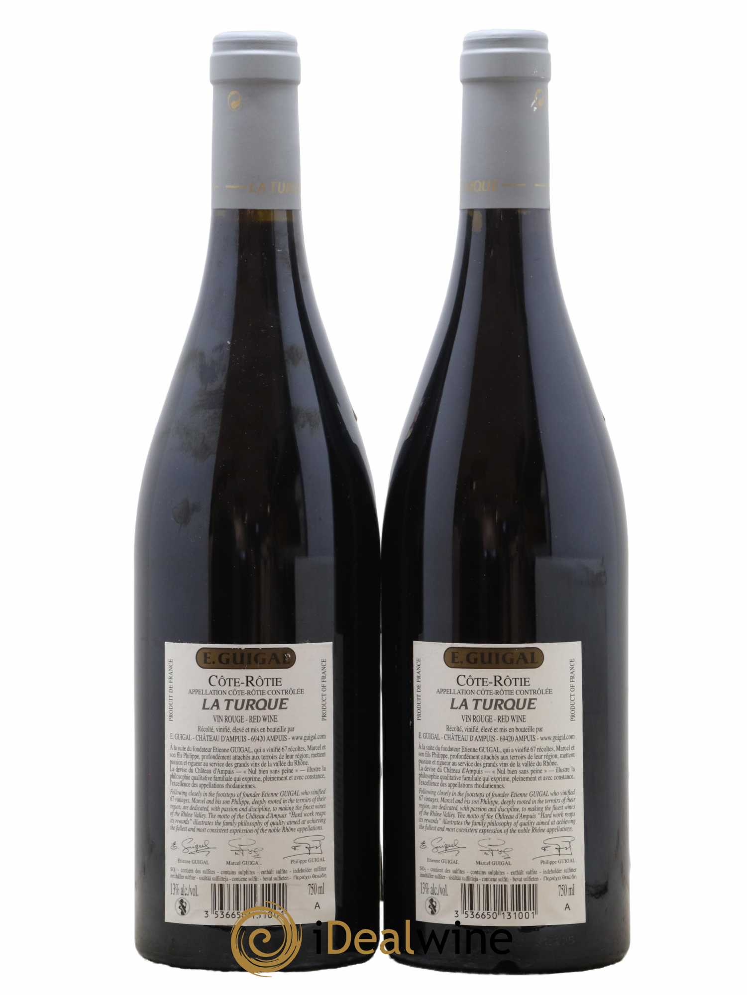 Côte-Rôtie La Turque Guigal  2008 - Lot de 2 Bouteilles