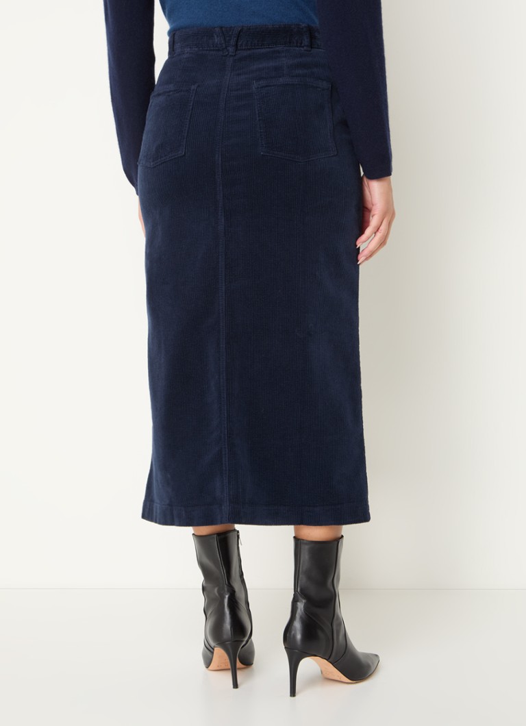 Fustă midi din catifea reiată de la Gerard Darel
