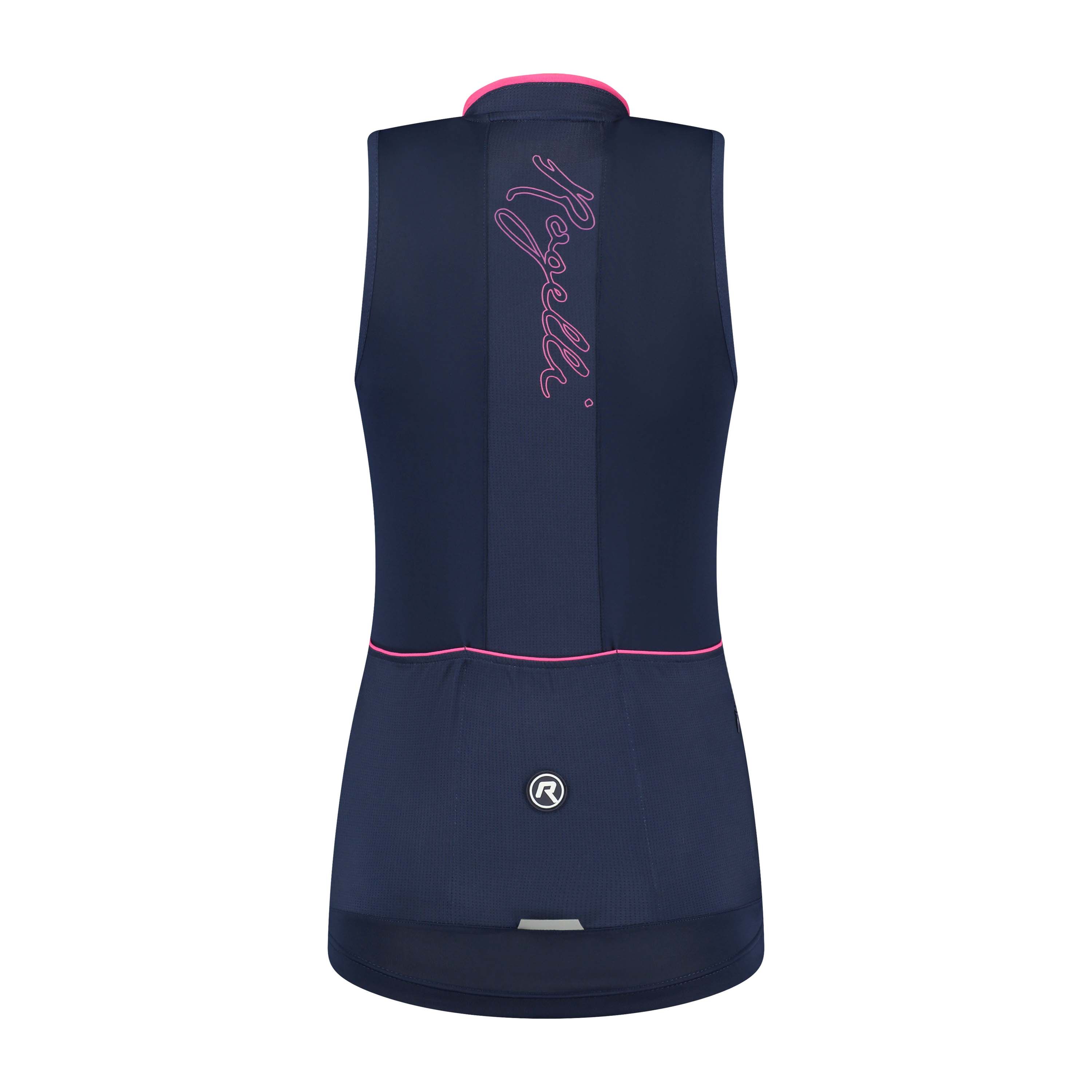 Rogelli Essential Blau/Rosa Damen Radtrikot Ärmellos