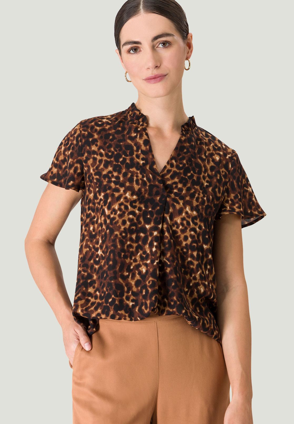 Bluse mit Leoprint