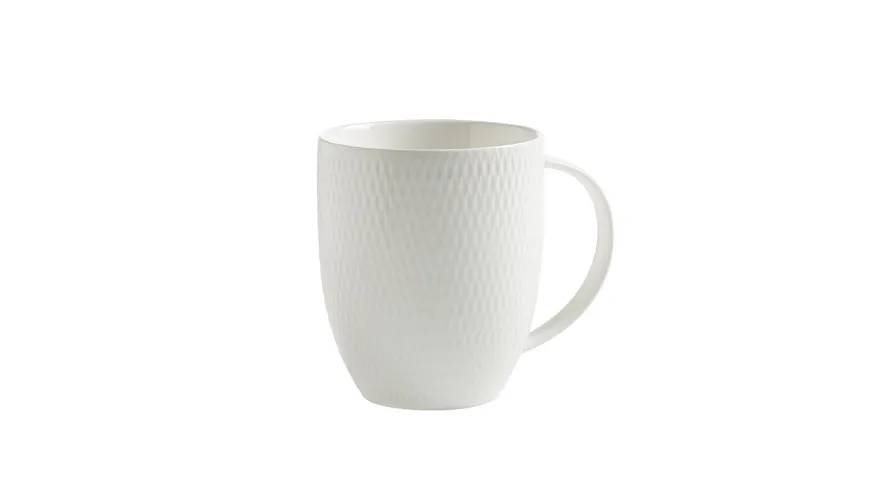 MAXWELL & WILLIAMS Diamonds round Becher, Porzellan Weiß