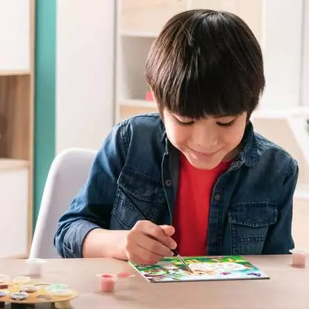 CreArt Schaf mit Lämmchen - Malen nach Zahlen für Kinder ab 9 Jahren