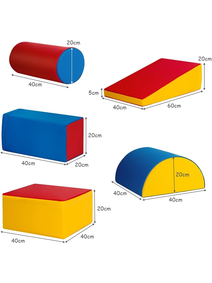 COSTWAY Schaumstoffbausteine 5 tlg. in Rot günstig kaufen onesize