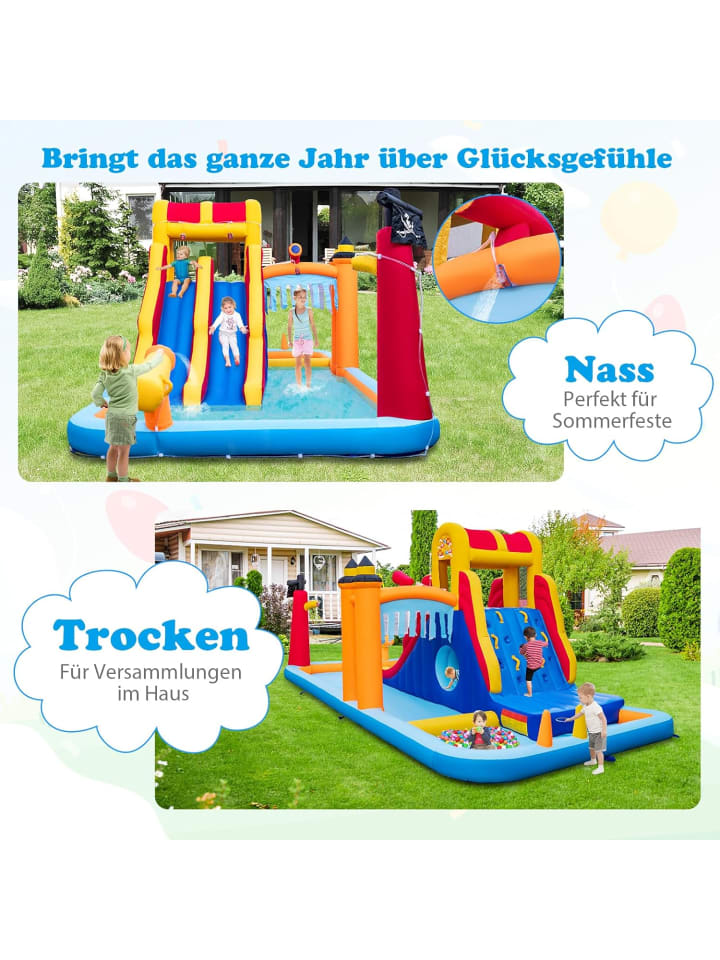 COSTWAY Hüpfburg 693x295x263cm in Bunt günstig kaufen onesize
