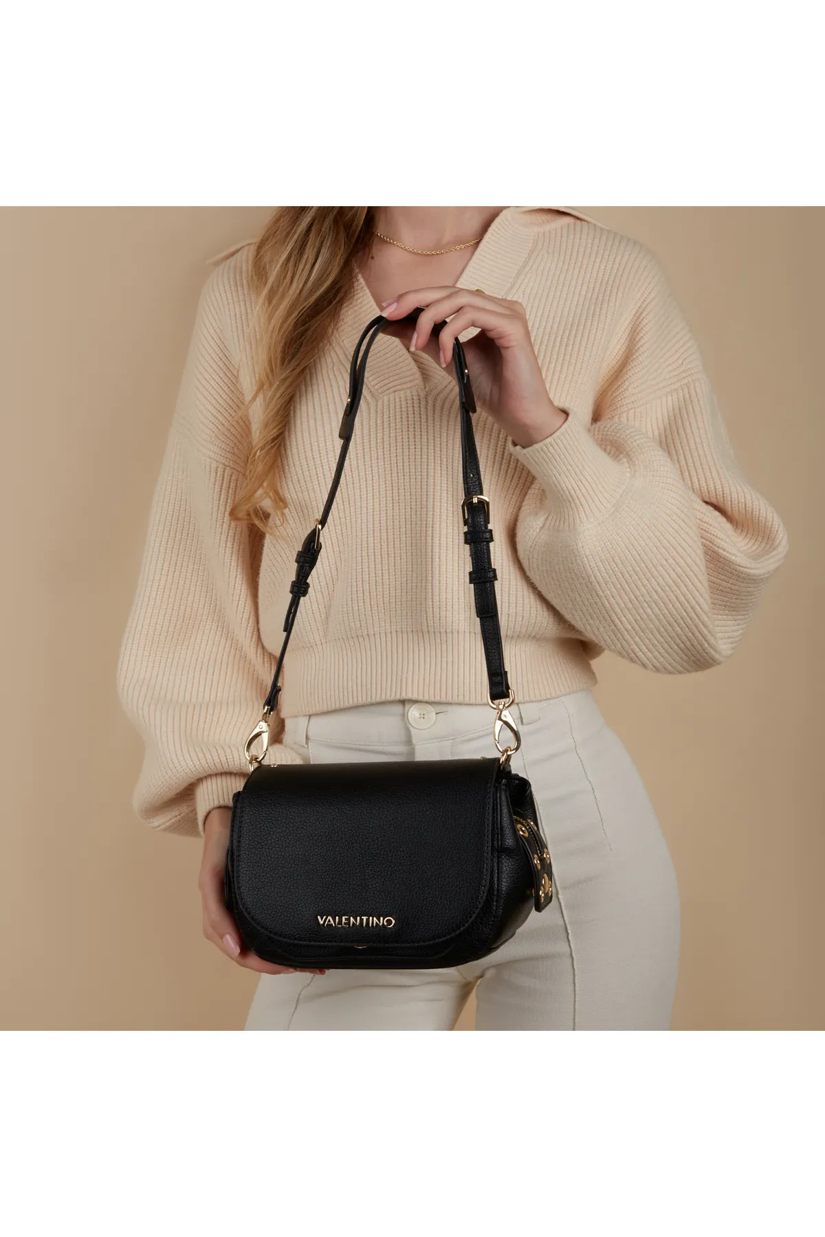 Valentino Bags  Megeve Zwarte Umhängetasche VBS7GM03NERO