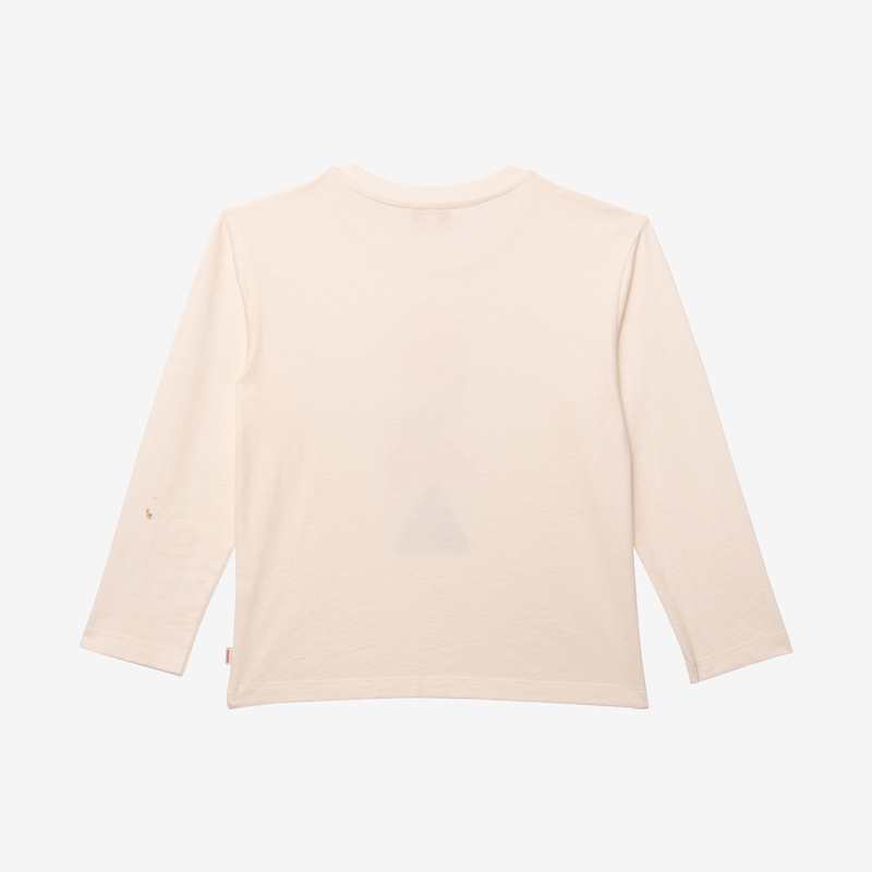 T-shirt fille print arty ludique en coton recyclé blanc Catimini