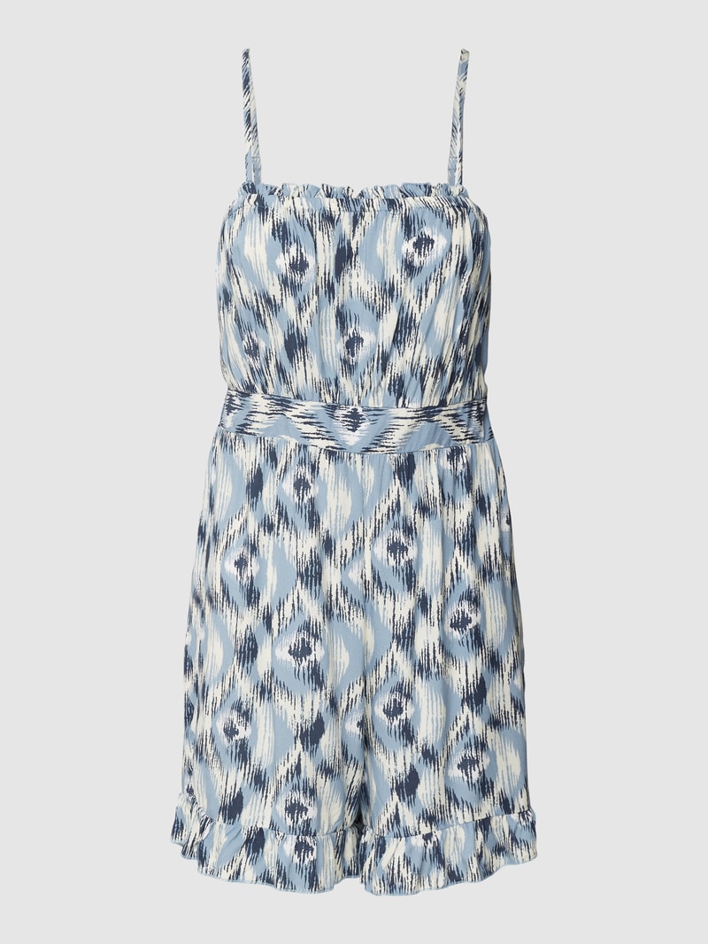 Playsuit mit Allover-Muster aus reiner Viskose Modell 'NOVA' in jeans