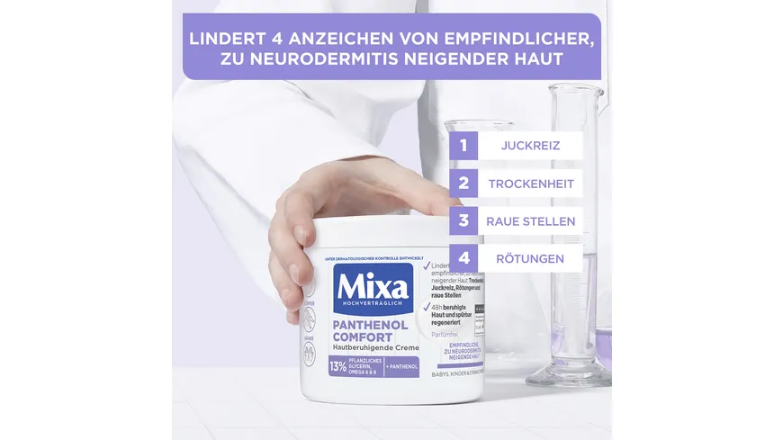 Mixa Panthenol Comfort hautberuhigende Creme 400 ml