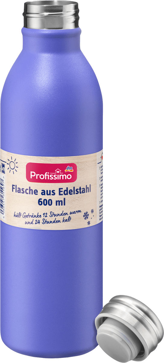Flasche aus Edelstahl 600ml lila, 1 St