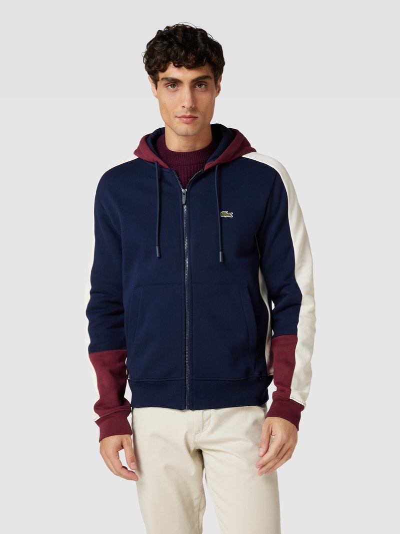 Sweatjacke mit Kapuze in dunkelblau