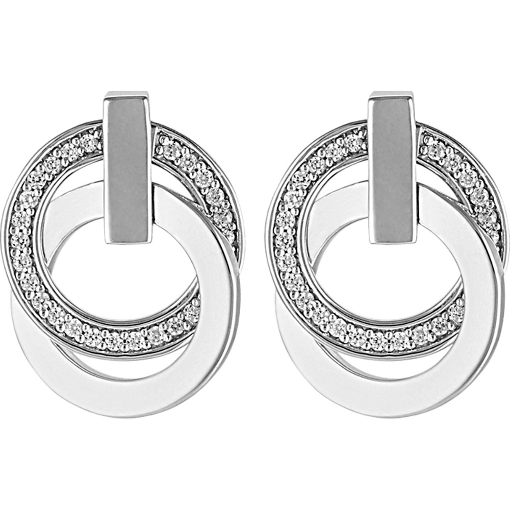 Jette Boucles d'oreilles à fermoir à poussette 925 Argent rhodié Boucles d'oreilles