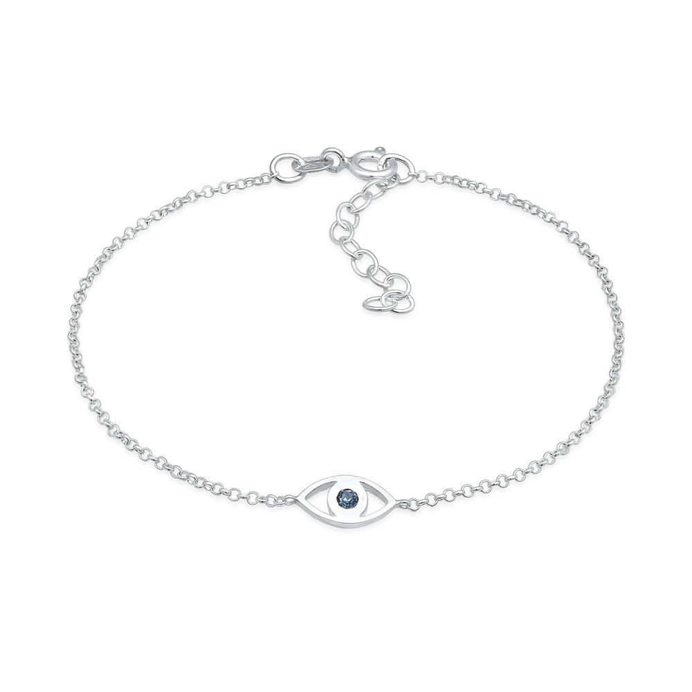 Elli Elli Bracelet Femmes pendentif Evil Eye Basic avec cristaux en argent sterling 92 Bracelet