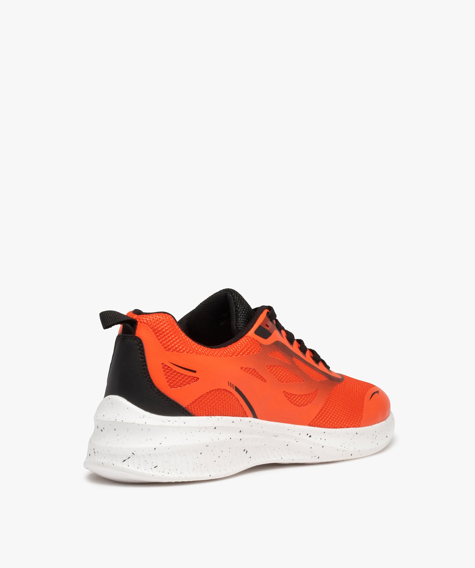 Baskets homme running fluo avec semelle mouchetée orange | GEMO