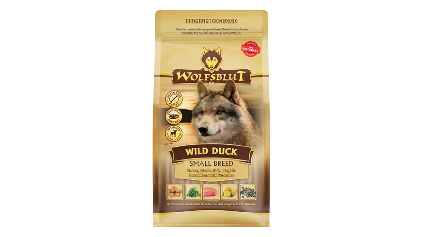Wolfsblut Hundetrockenfutter Wild Duck Small Breed Ente & Kartoffel 500 g