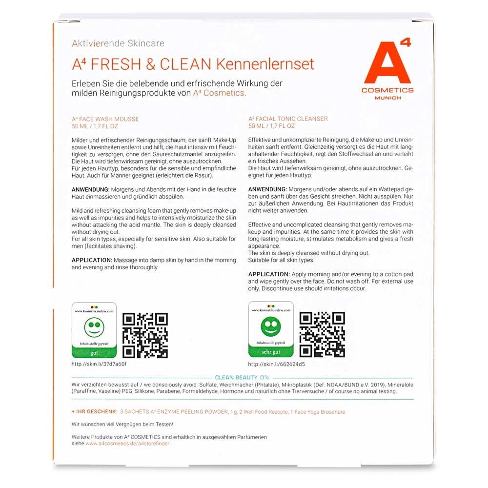 A4 Cosmetics Geschtsreinigung Fresh & Clean Set