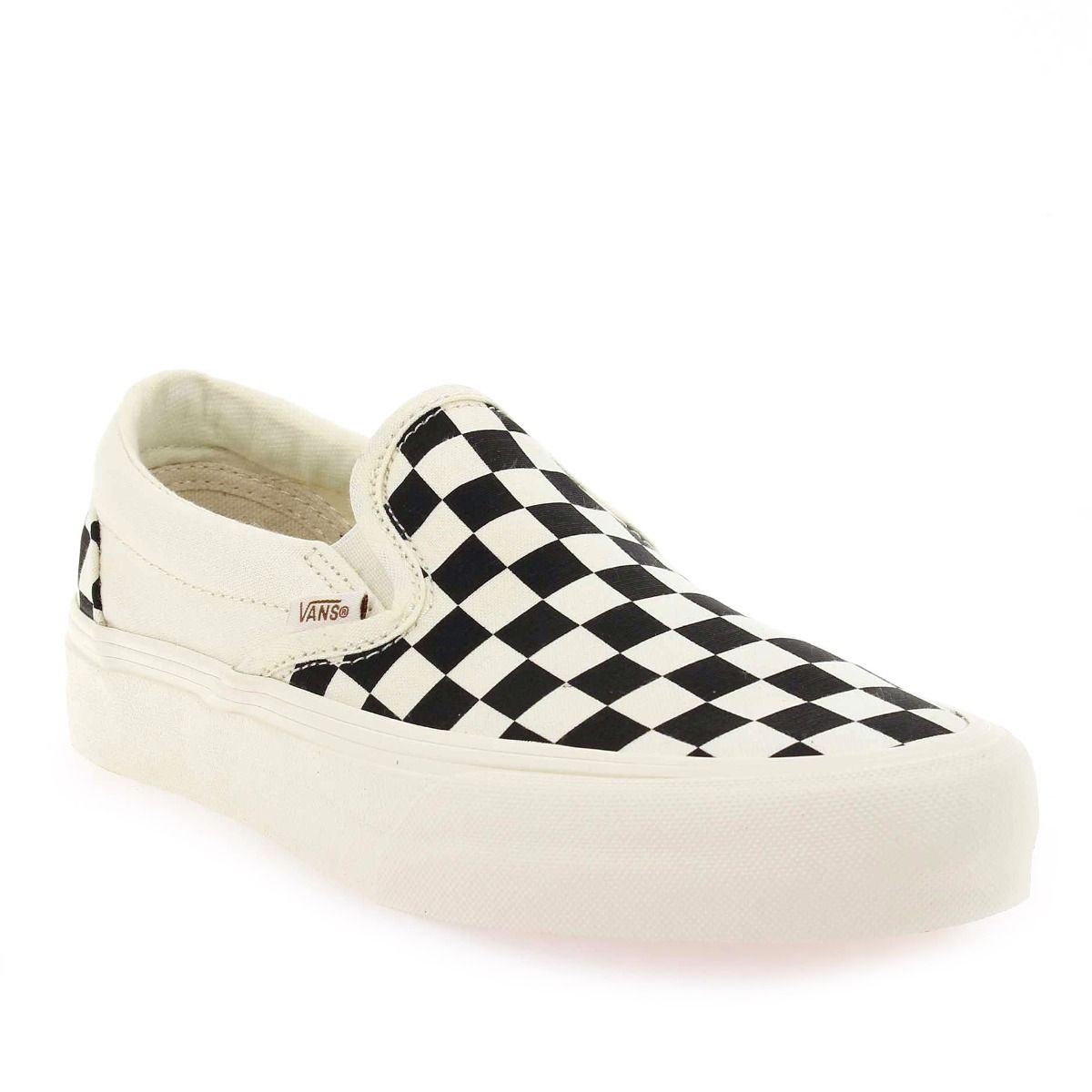 Vans  SLIP-ON VR3 CHECKERBOARD - Blanc Noir