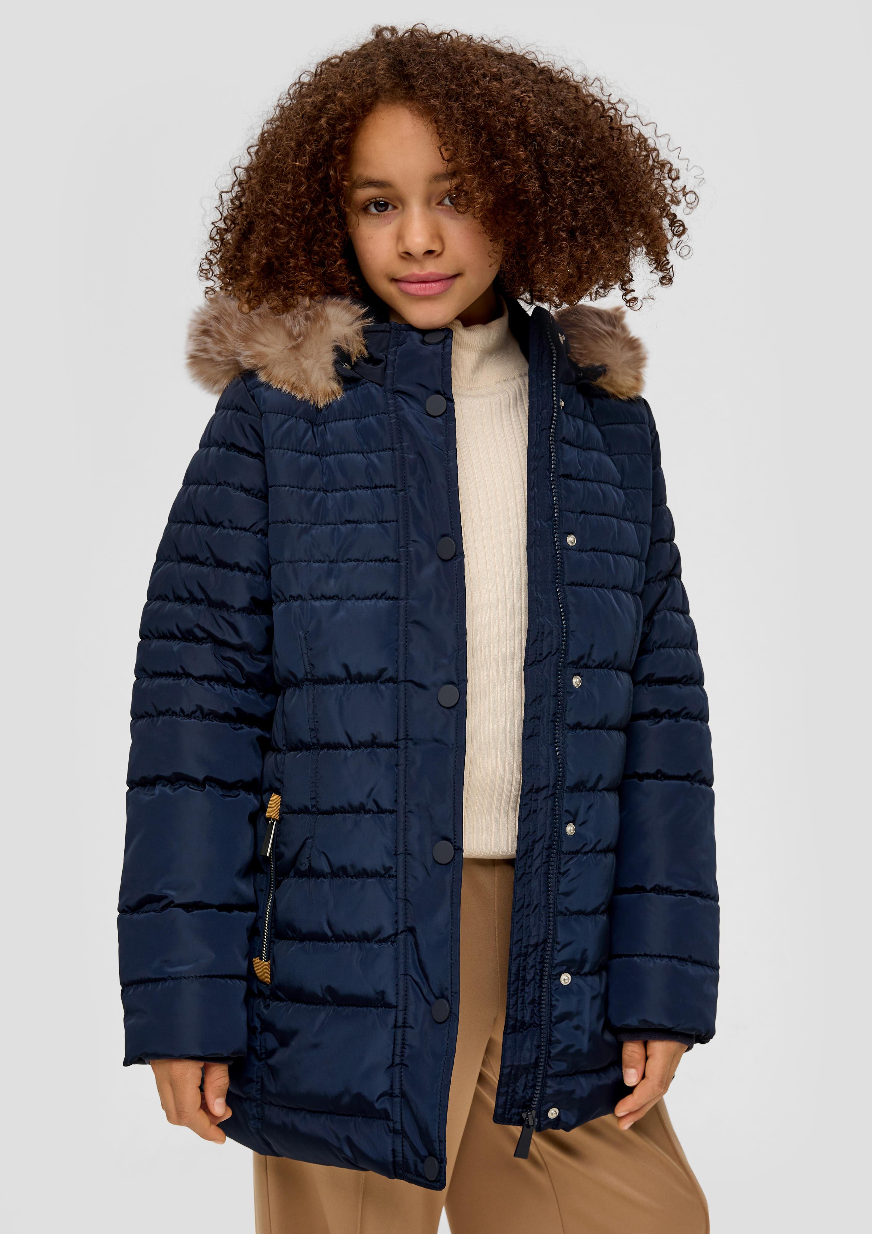 Steppjacke mit Kunstfellblende  2131681-5952