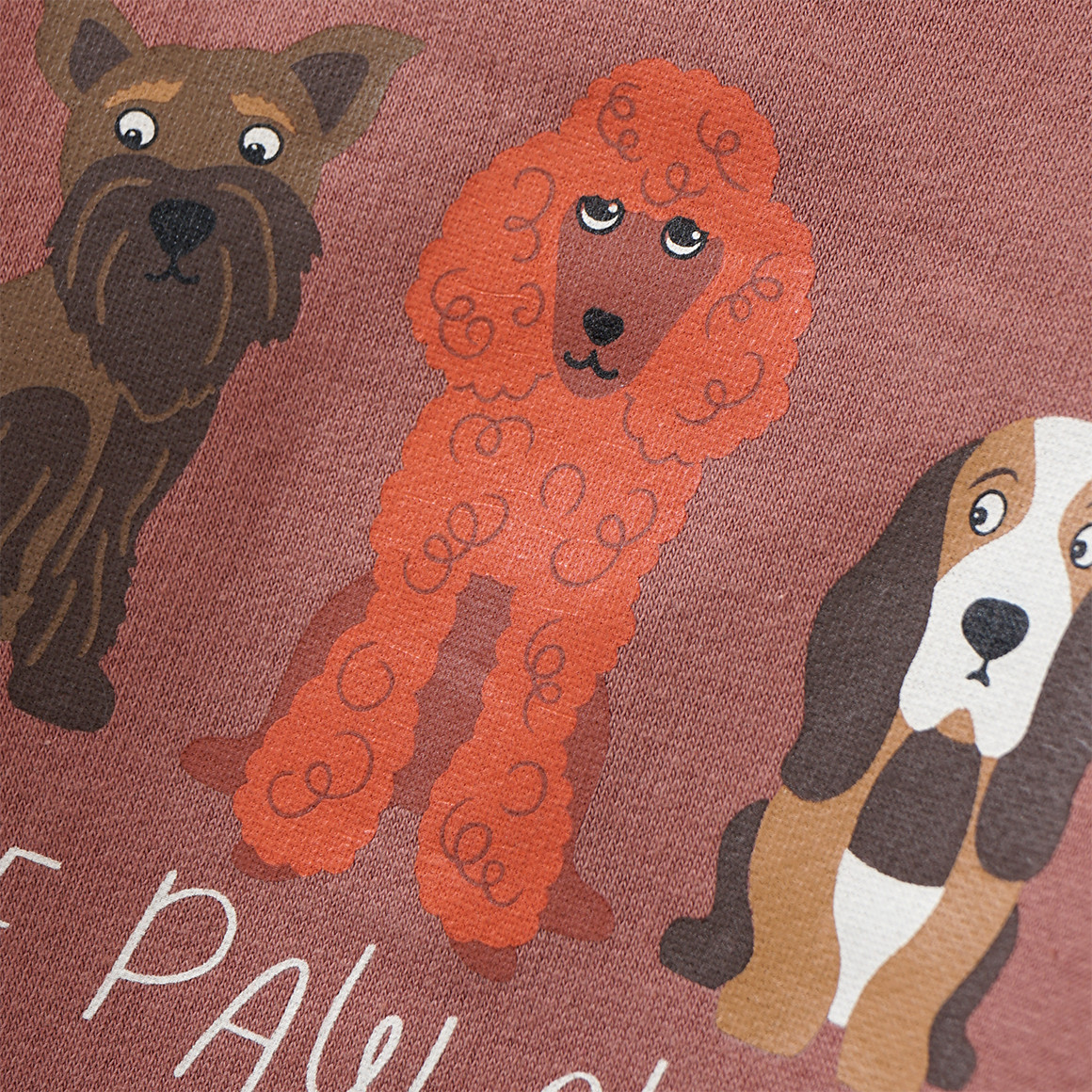 Mädchen Sweatshirt mit Hunde-Print