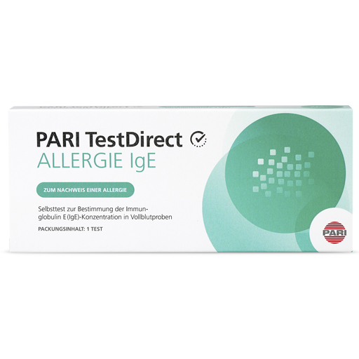 PARI TestDirect ALLERGIE IgE Selbsttest Blut  1 St  Test
