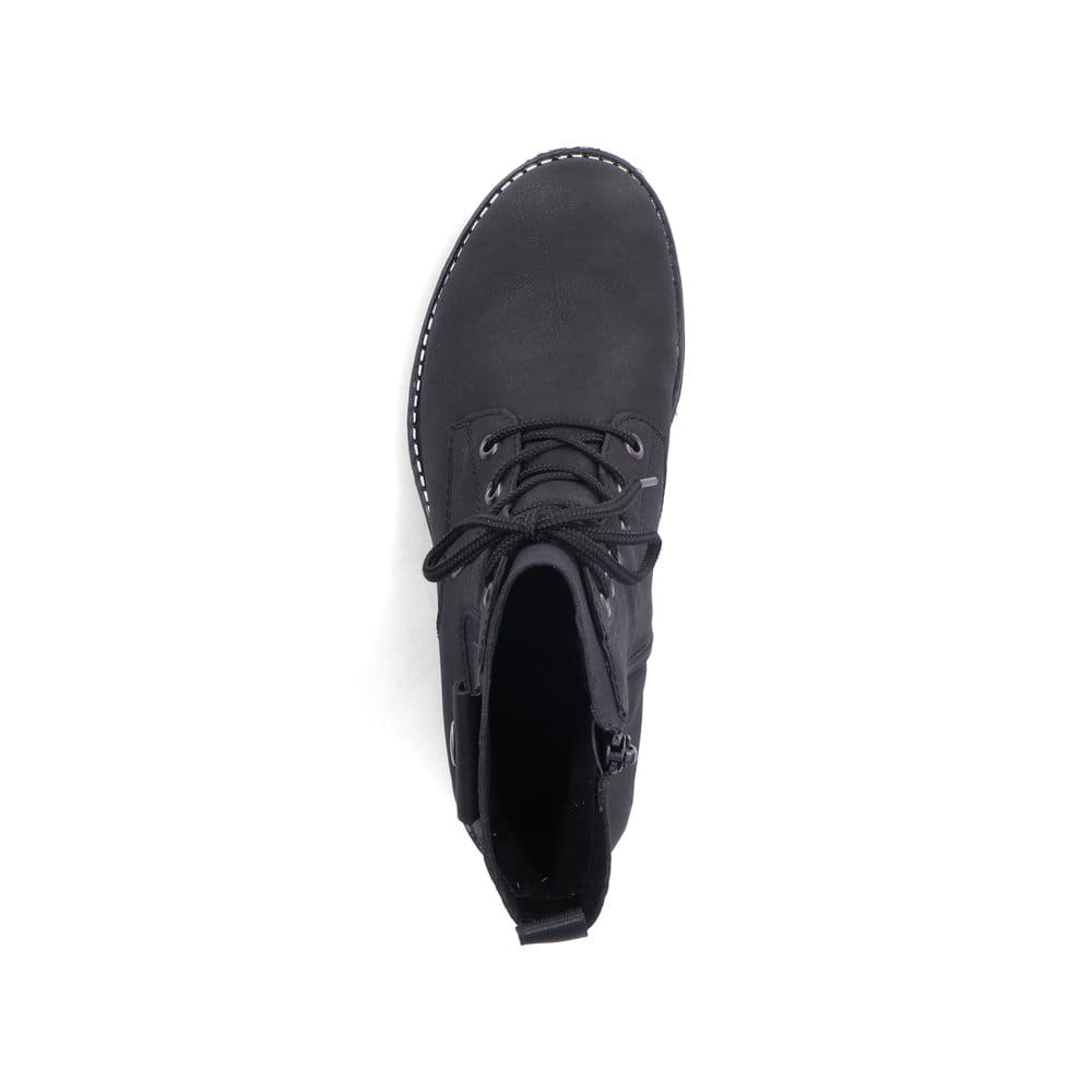 Rieker Damen Schnürstiefel tiefschwarz