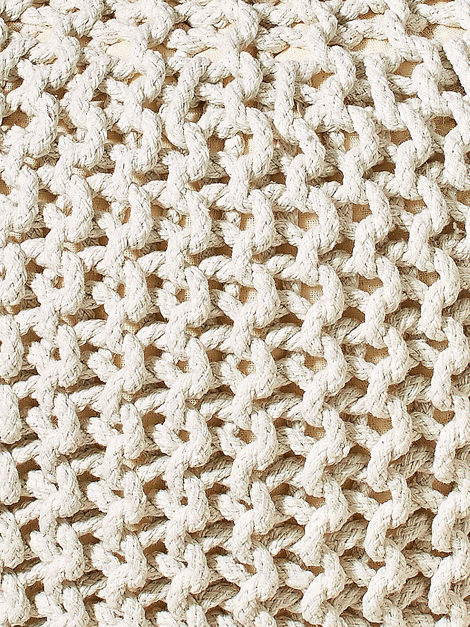 Kiruna Strick-Pouf, Creme