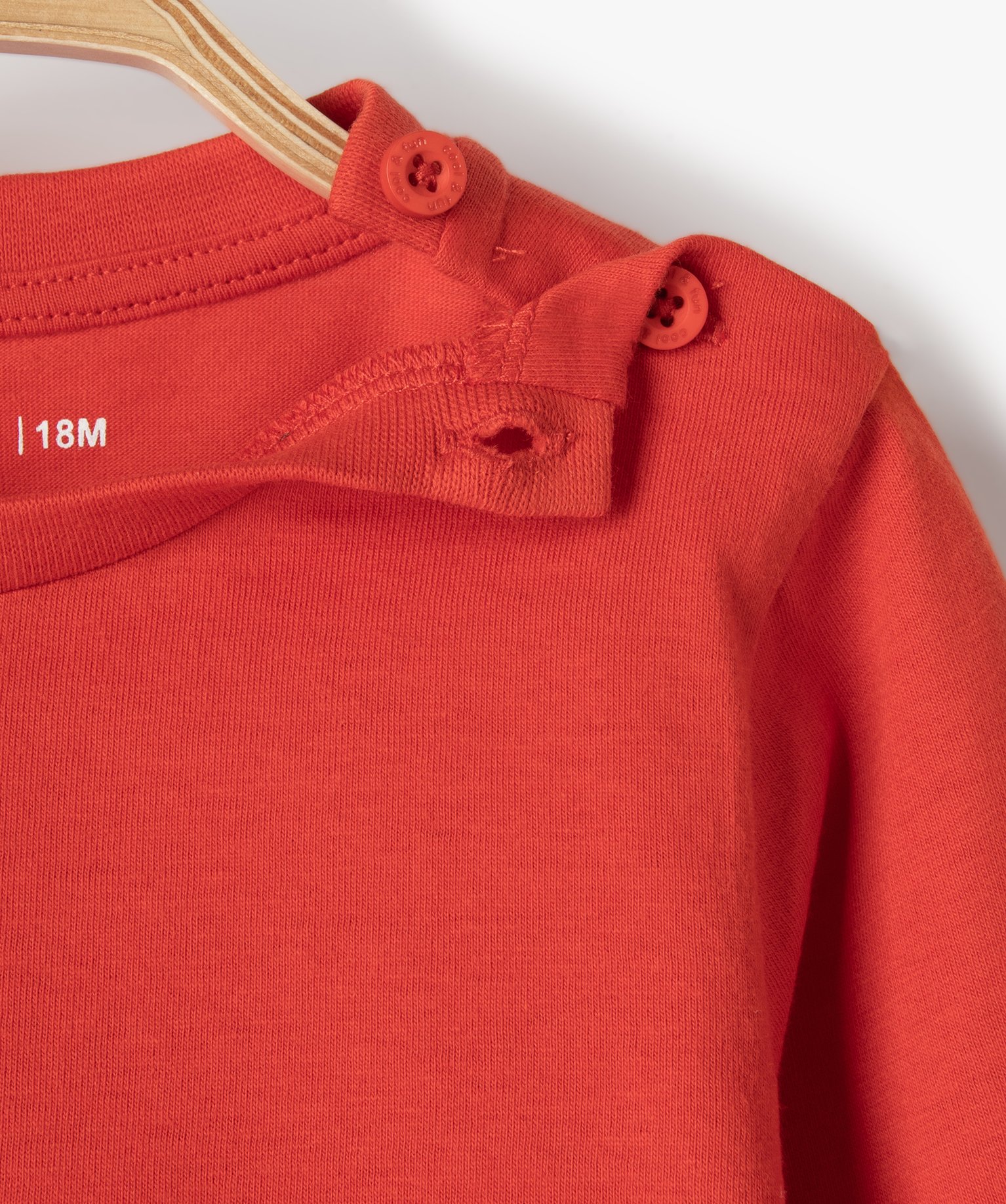 Tee-shirt bébé Garçon à manches longues avec message rouge | GEMO