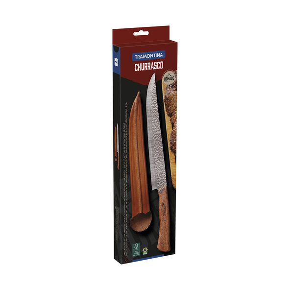 Hammerschlag Messer NOMADE, inkl. Lederetui, 25cm