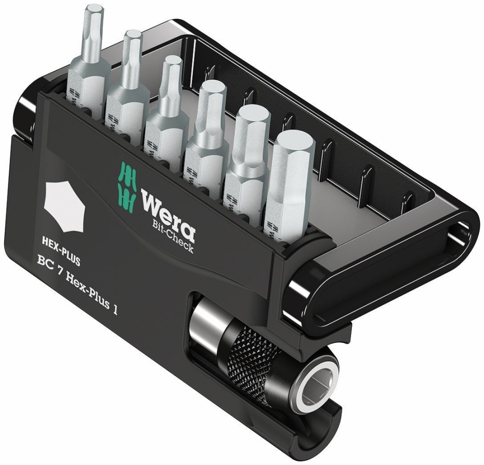 Wera 05056168001 Bit-Check 7 Hex-Plus 1 bitsæt, 7 dele
