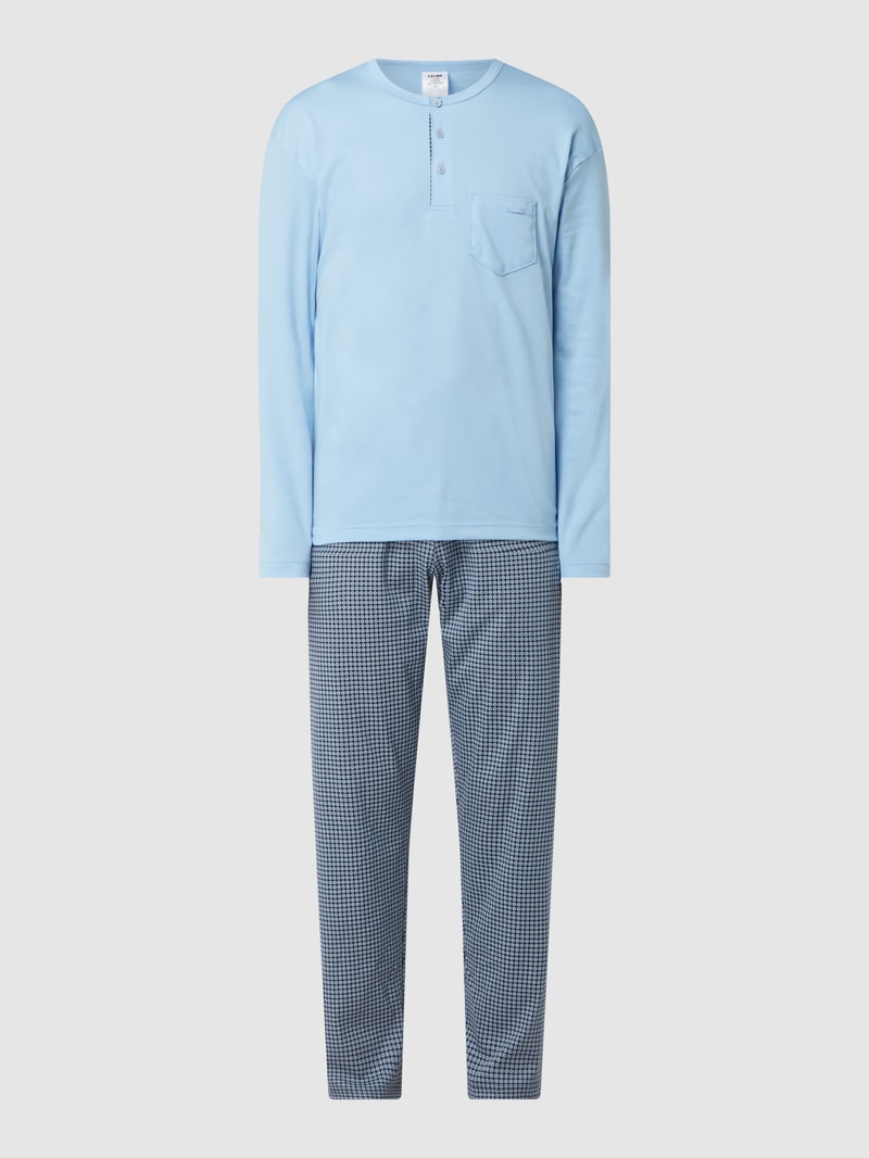 Pyjama aus Baumwolle Modell 'Relax Choice' in hellblau