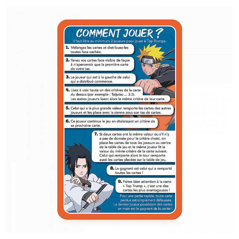 Jeu de cartes Top trumps Naruto Shippuden