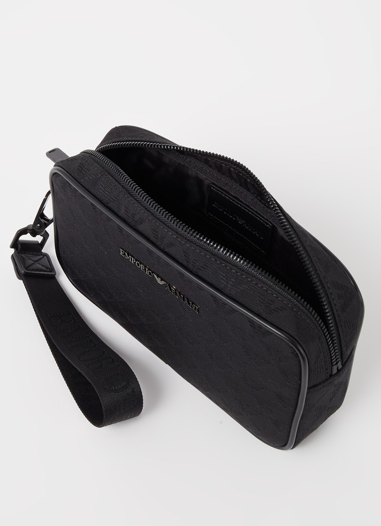 Τσάντα μακιγιάζ με τυπωμένο λογότυπο Emporio Armani
