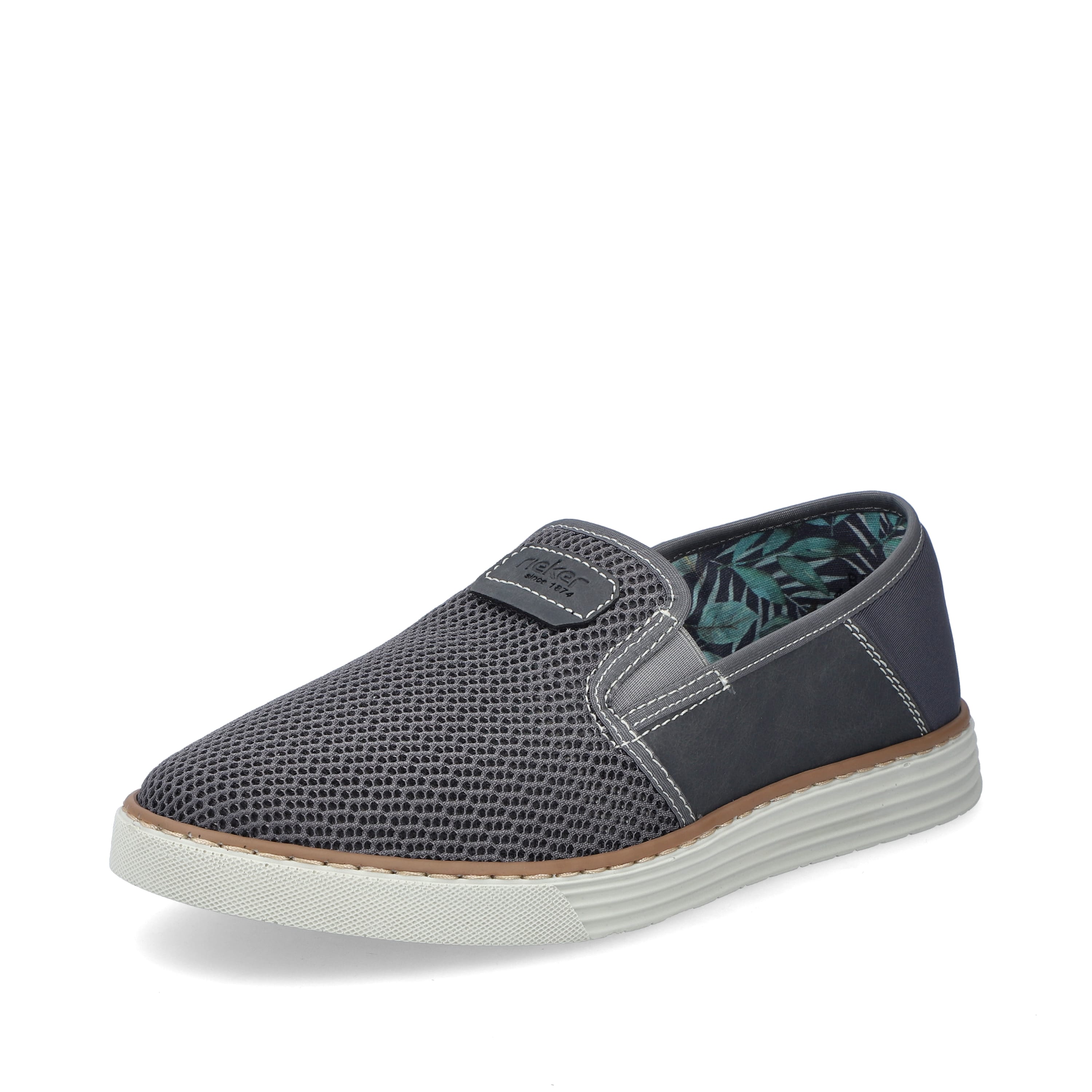 Rieker Herren Slipper steingrau