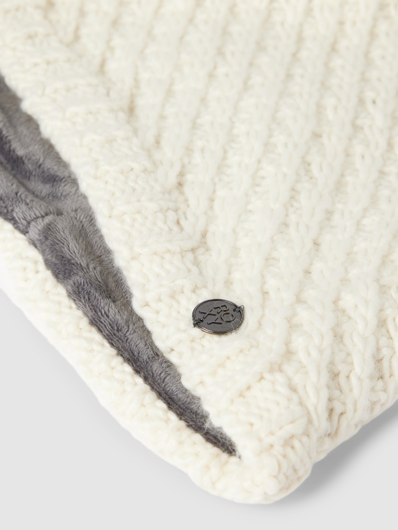 Schal mit Label-Detail in offwhite