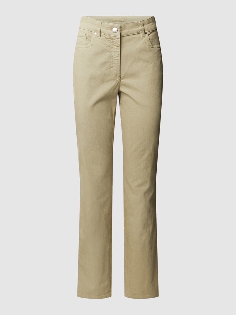 Jeans im 5-Pocket-Design Modell 'CORA' in khaki
