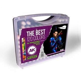 AK Paint Set - The Best 120 Colors For Wargames, Fantasy & Sci-Fi (120)