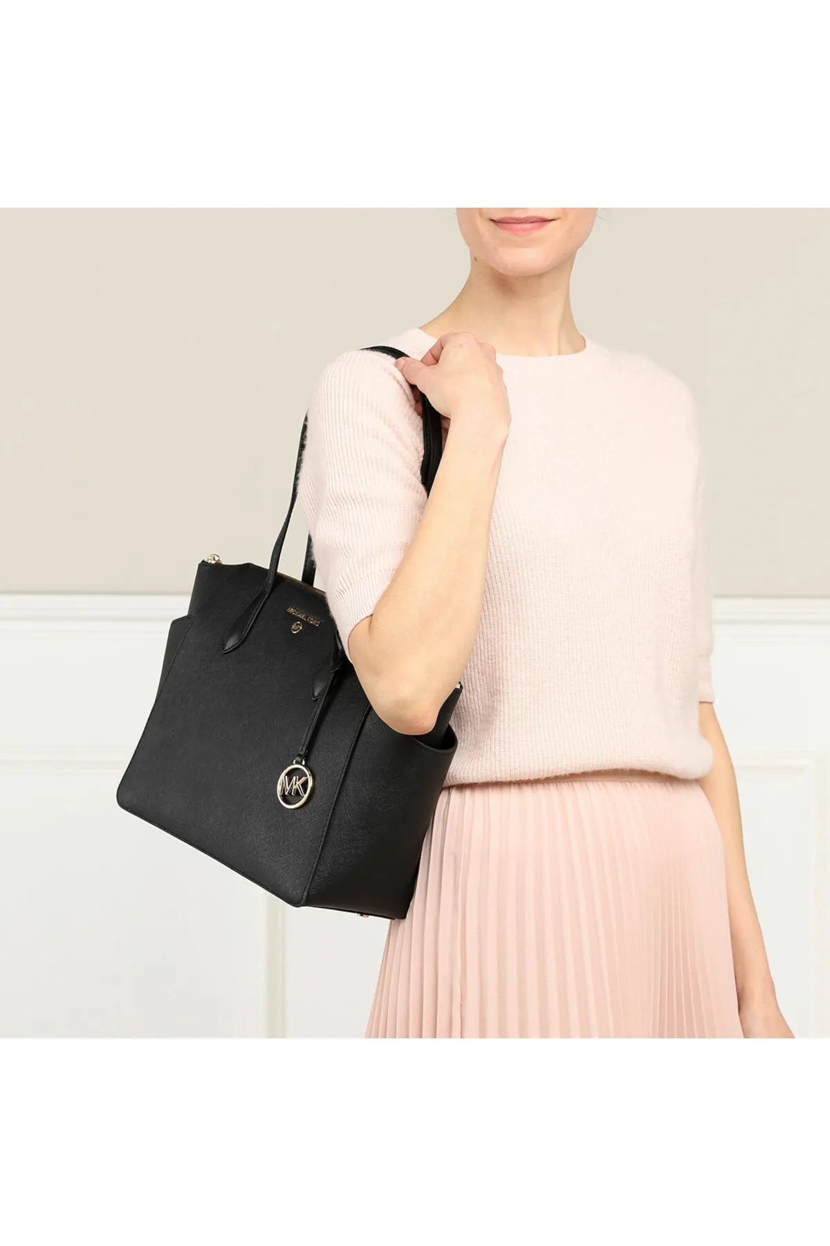 Michael Kors  Michael Kors Marilyn Schwarze Leder Shopper 30S2G6AT2L-001