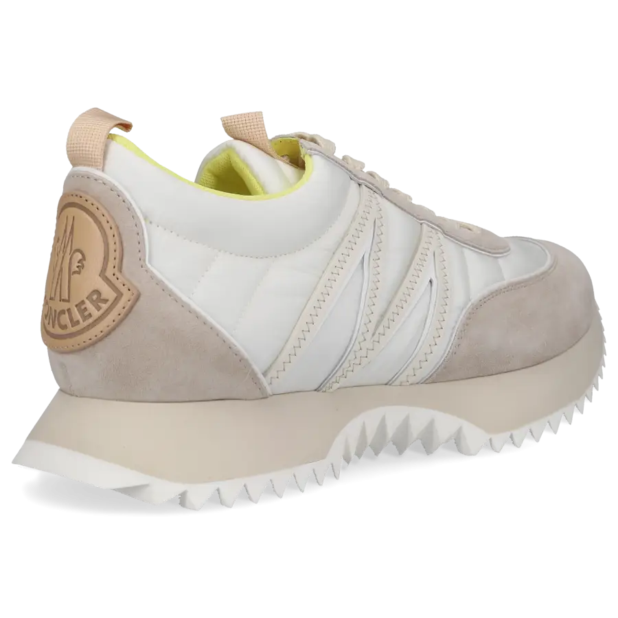 Moncler - Sneaker low PACEY Veloursleder Nylon - weiß