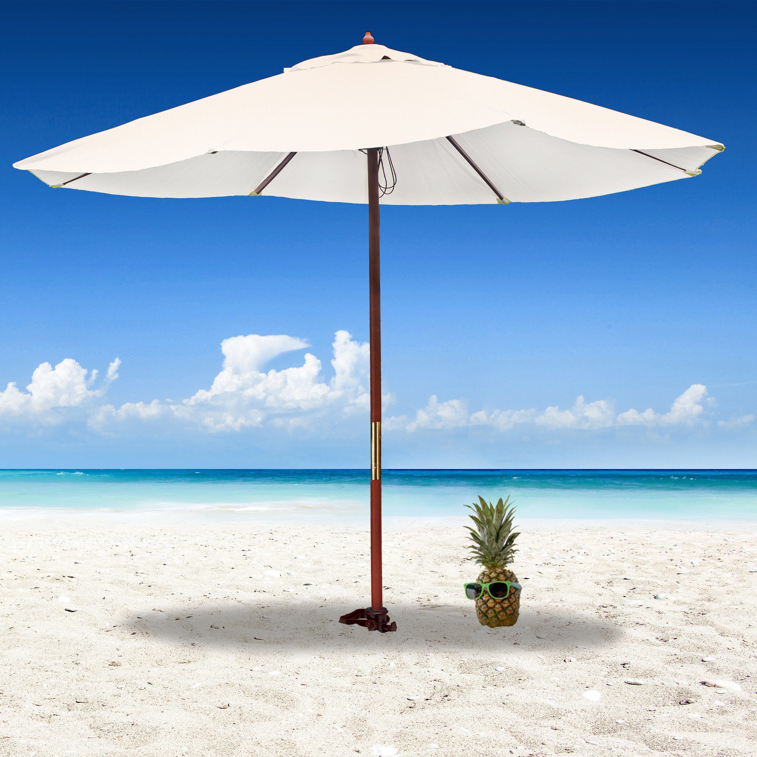 relaxdays Bodendübel Braune Bodenhülse für Sonnenschirm