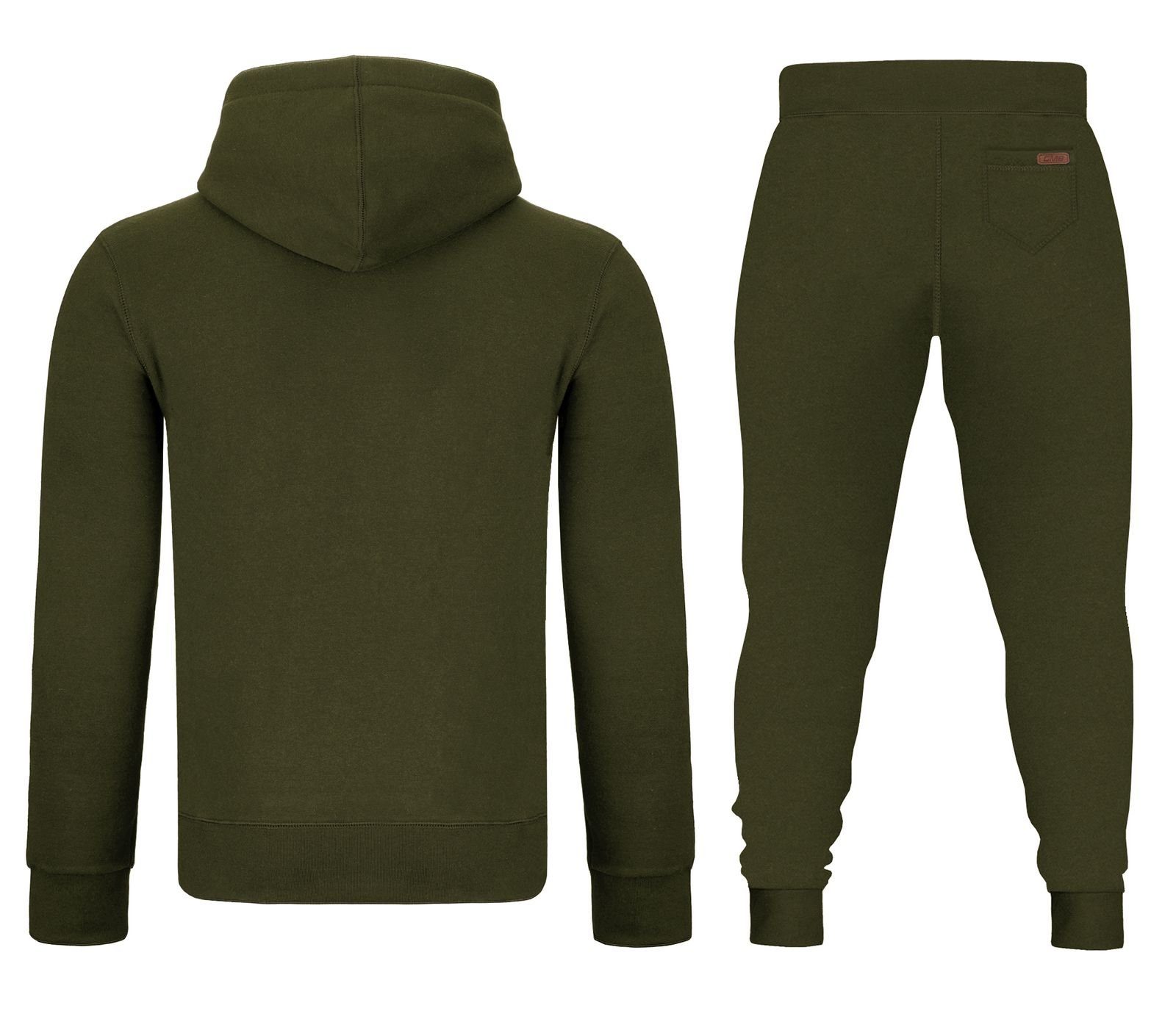 GYMAMBA Jogginganzug Herren leather olivegrün (2-tlg), mit Kapuze