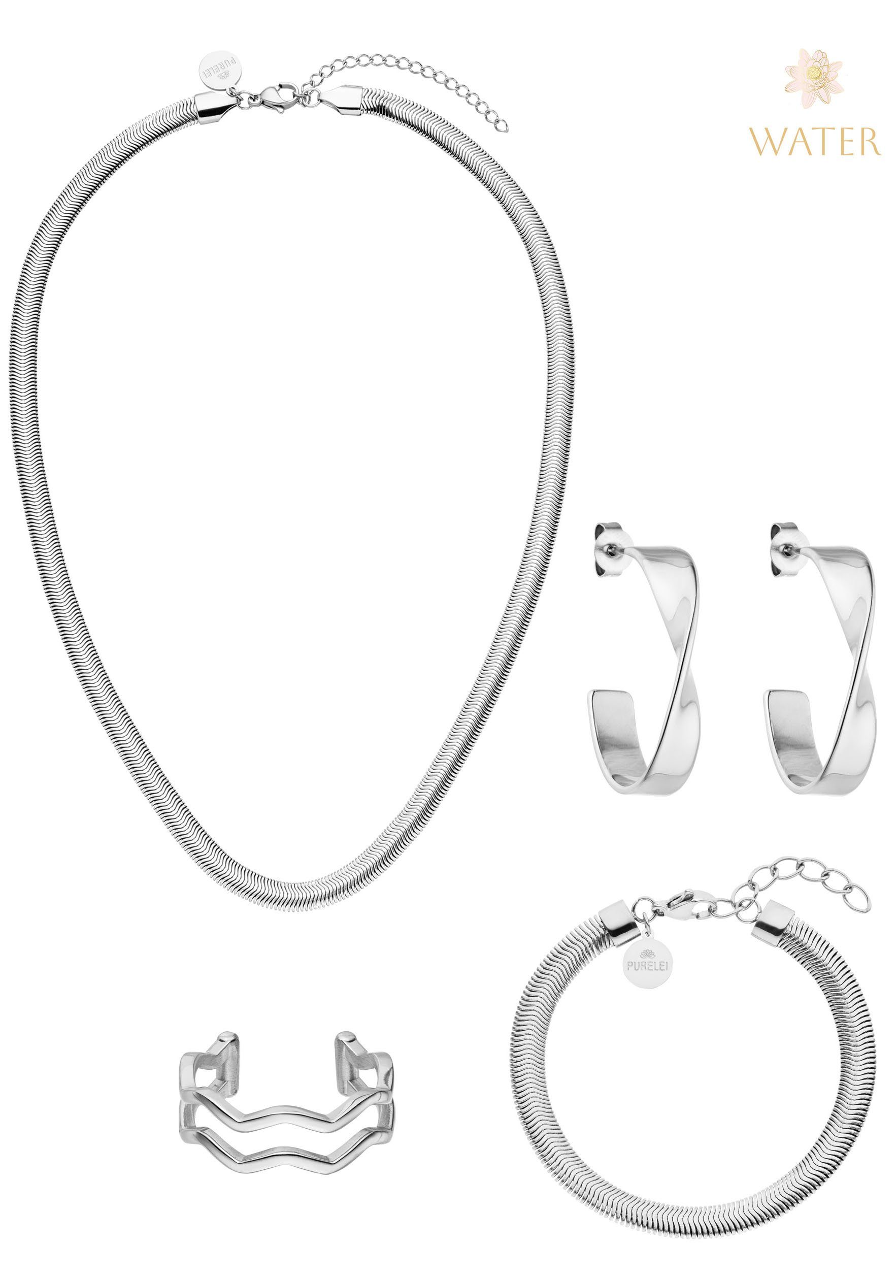 Purelei Schmuck-Adventskalender Schmuck Geschenk Adventskalender 2023, Anlass Geburtstag Weihnachten (Set, 24-tlg), mit Zirkonia (synth) und Süßwasserzuchtperlen