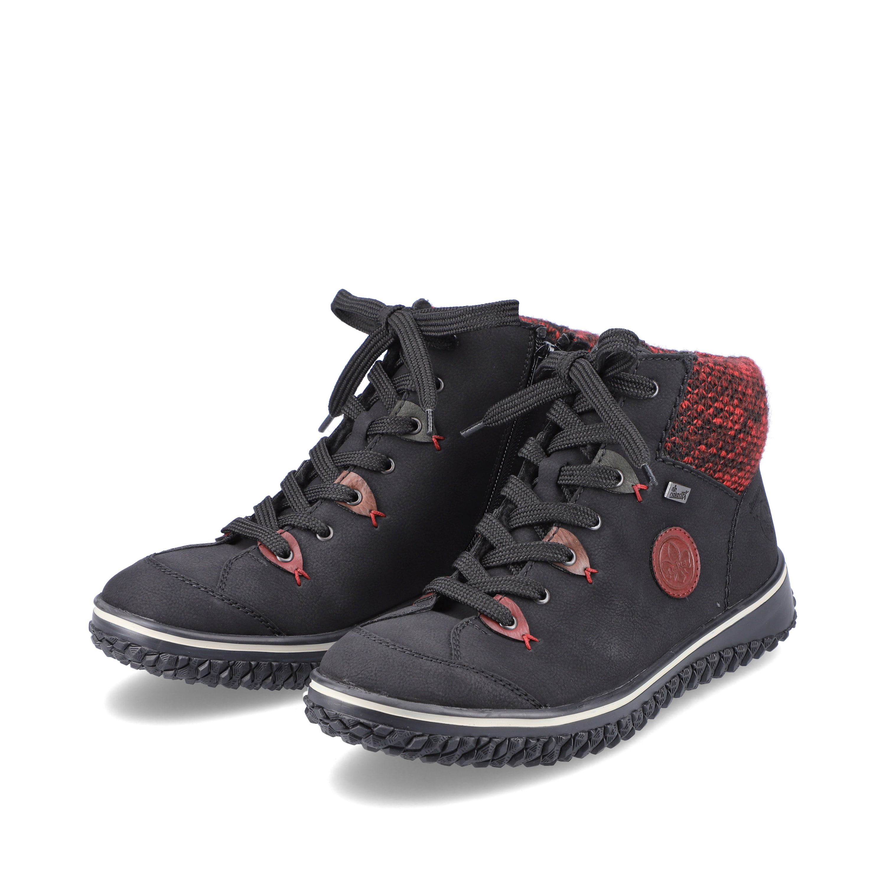 Rieker Damen Schnürschuhe graphitschwarz