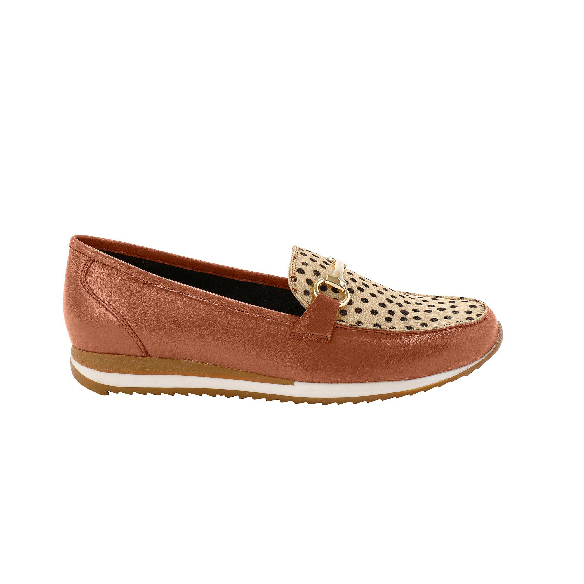 Mocassins compensés cuir souple largeur confort