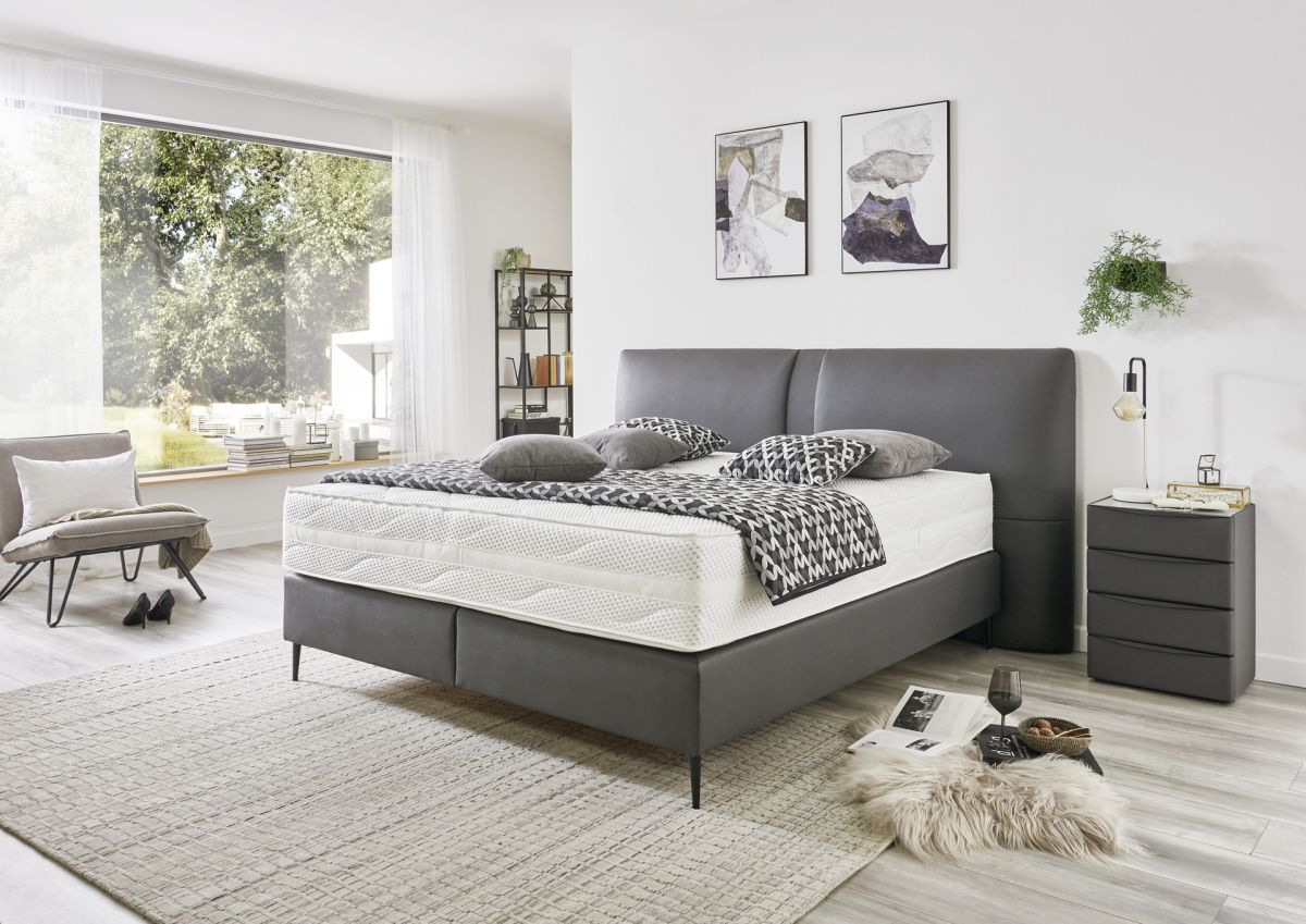 Oschmann Boxspringbett 20503 Grau 180 x 200 cm