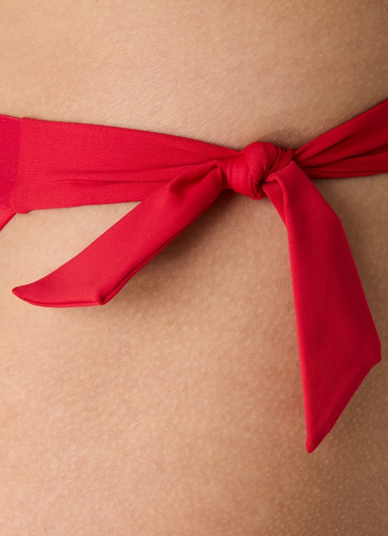 Slip de bikini cu bandă la talie și logo Tommy Hilfiger
