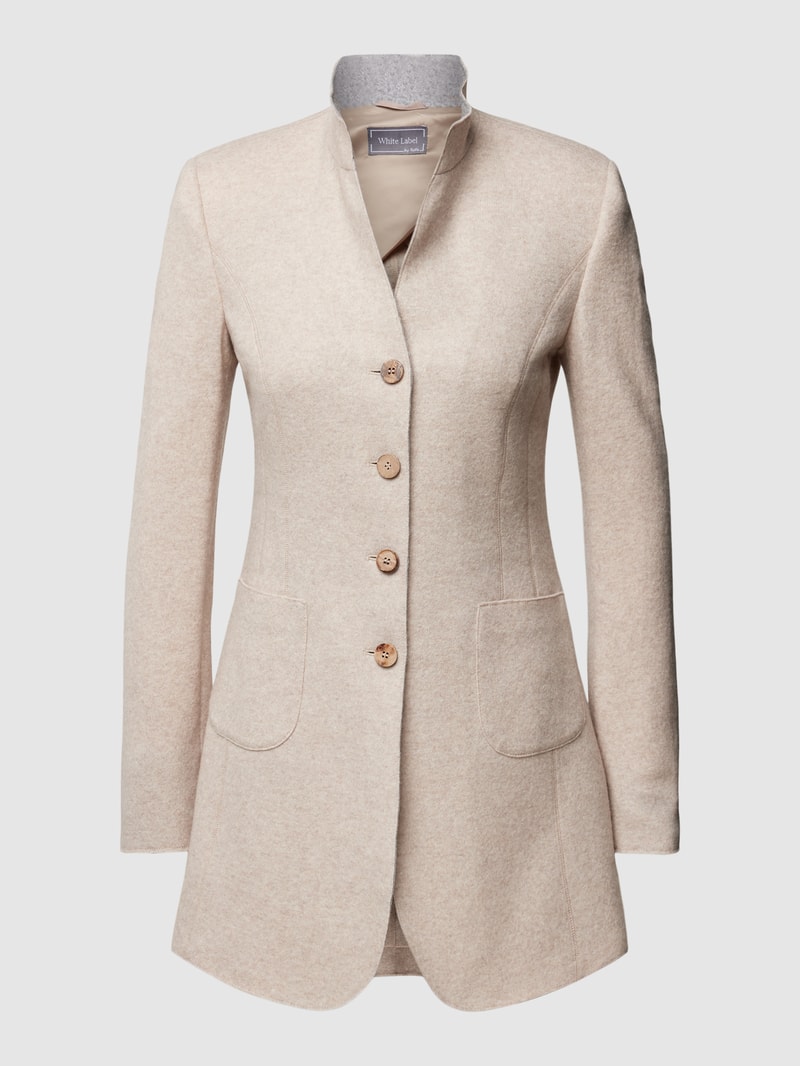 Blazer mit Stehkragen in sand