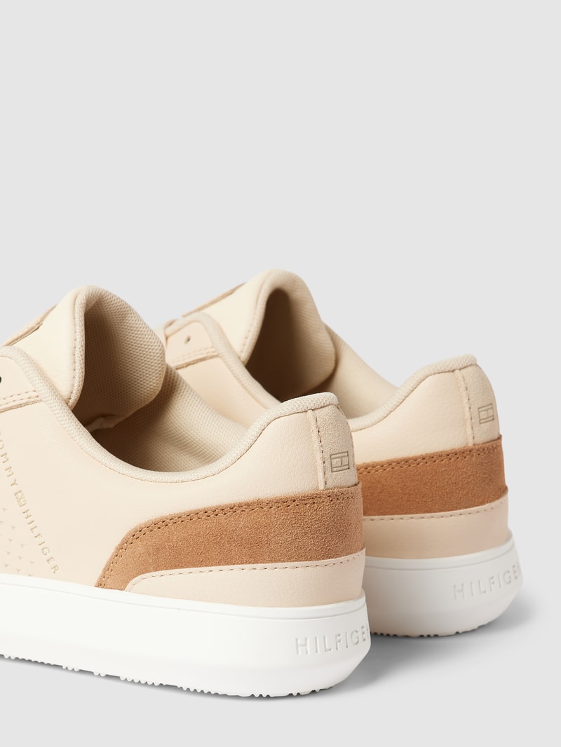 Sneaker mit Label-Details Modell 'CORPORATE SEASONAL' in beige