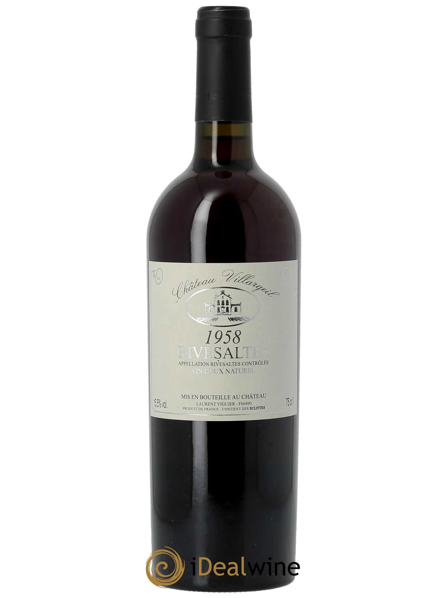 Rivesaltes Château Villargeil  1958 - Lot de 1 Bouteille