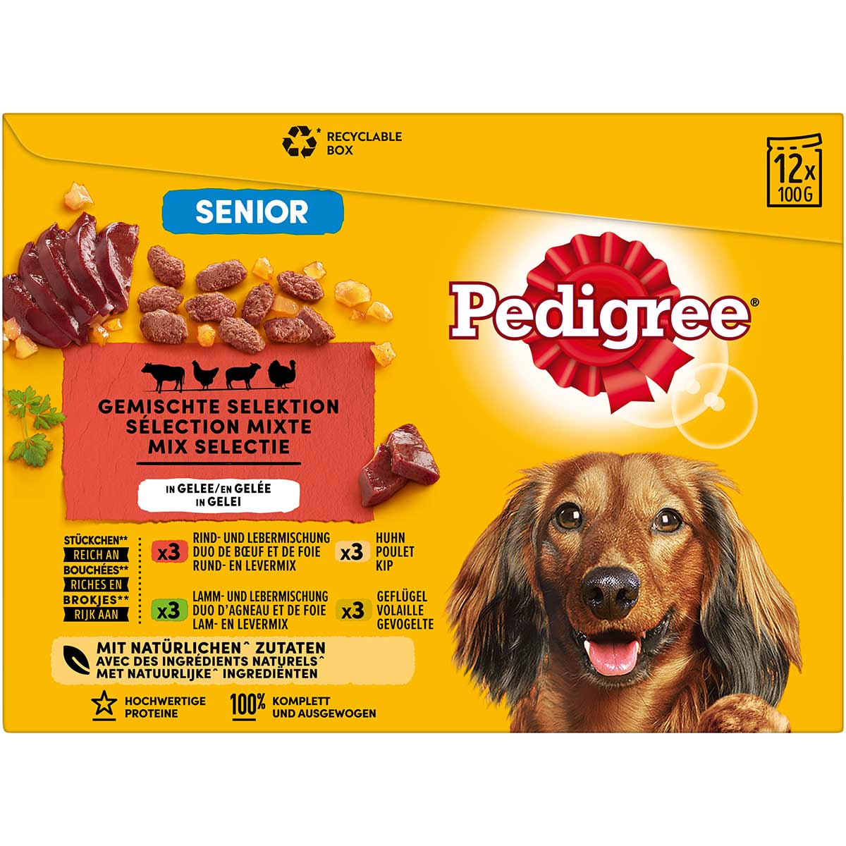 Pedigree Senior Gemischte Selektion in Gelee 12x100g bei ZooRoyal