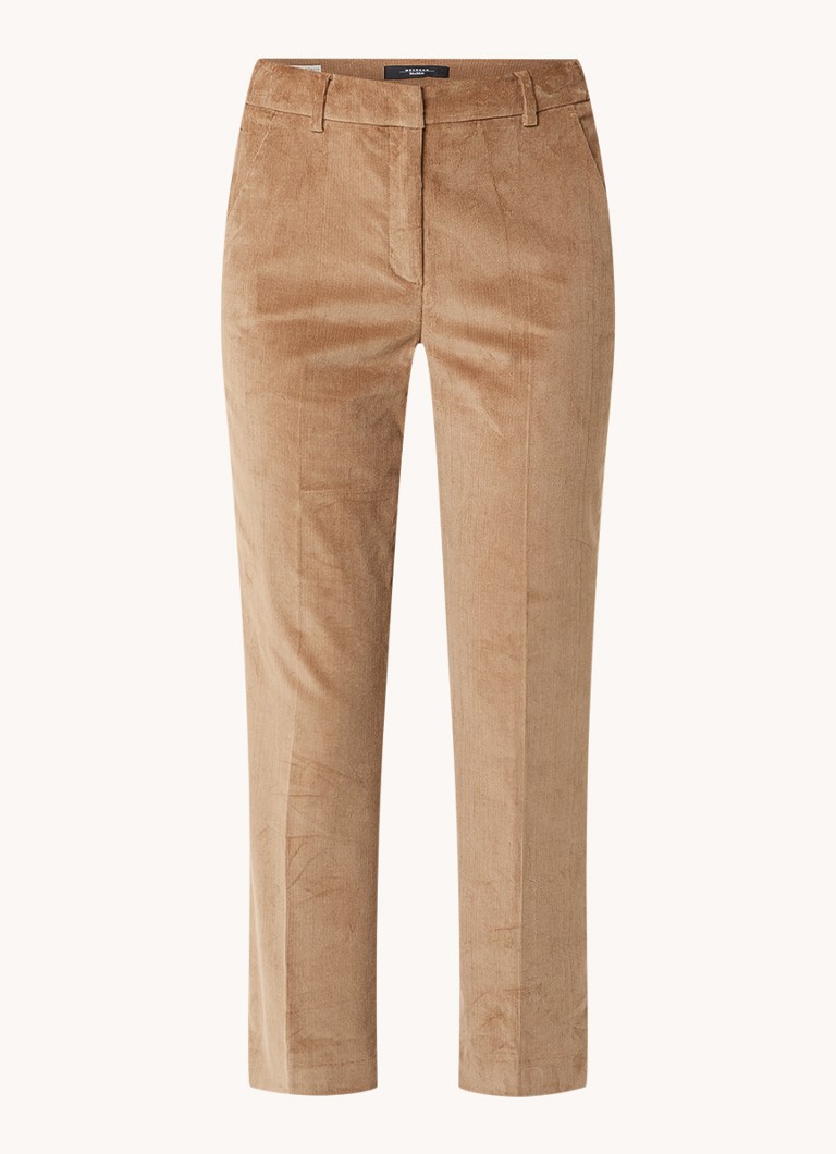 MaxMara Marruca high waist straight fit cropped chinos made of corduroy